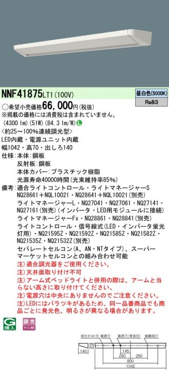 NNF41875LT1(パナソニック) 商品詳細 ～ 激安 電設資材販売 ネットバイ